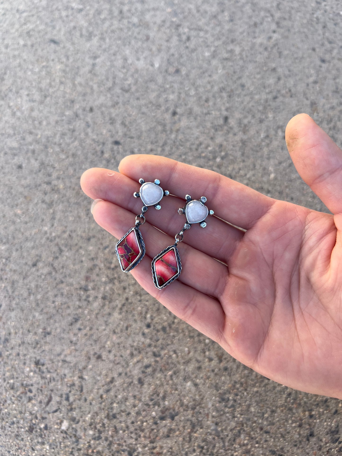 White Jade Earrings