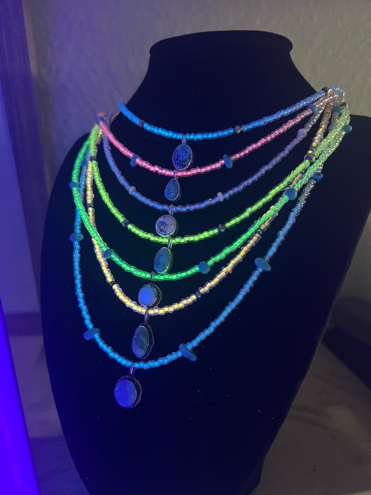 Sterling Opal Pendant w/ Neon Light Green