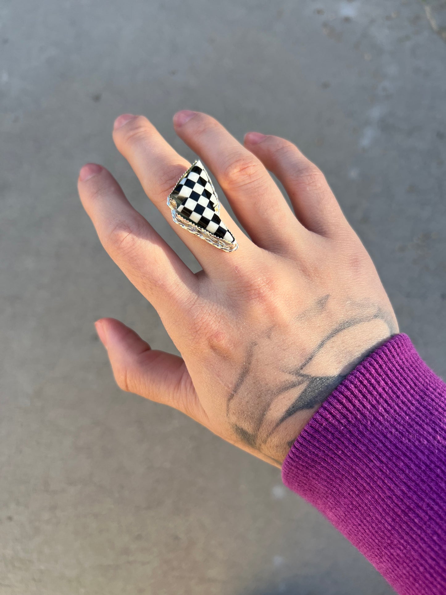 Checkered Lightning Bolt